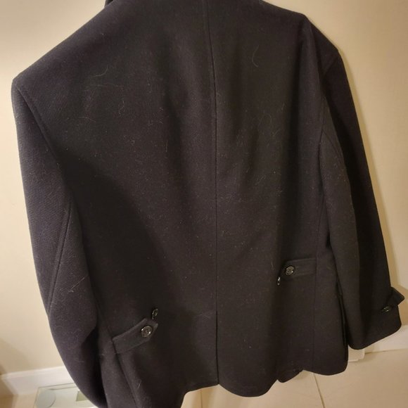 Burberry black winter pea coat (male M) - Picture 2 of 2